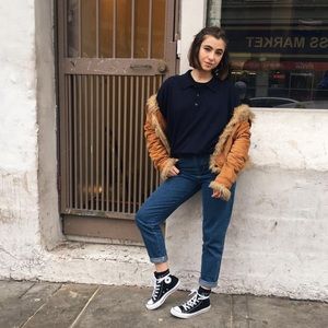 Zara High Waisted Mom Jeans